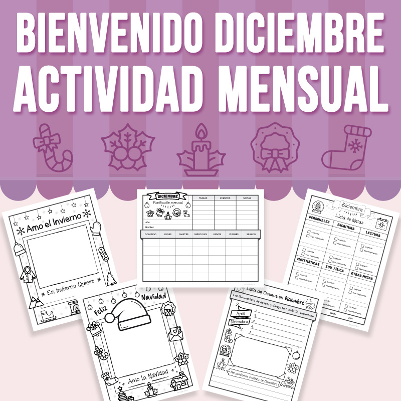 Bienvenido Diciembre Actividad Mensual
