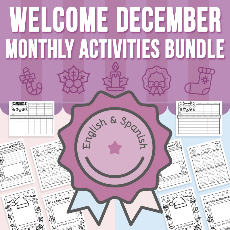 Welcome December Monthly Activities BUNDLE