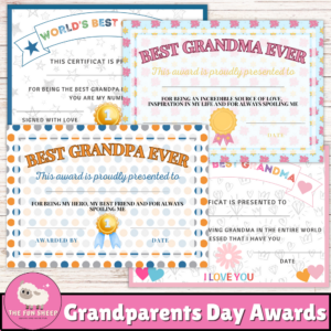 Grandparents Day Awards | Printable Certificates for Grandma &amp; Grandpa ...