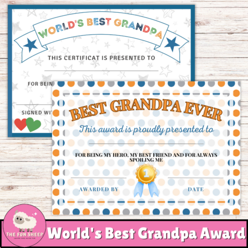 Grandparents Day Awards | Printable Certificates for Grandma &amp; Grandpa ...