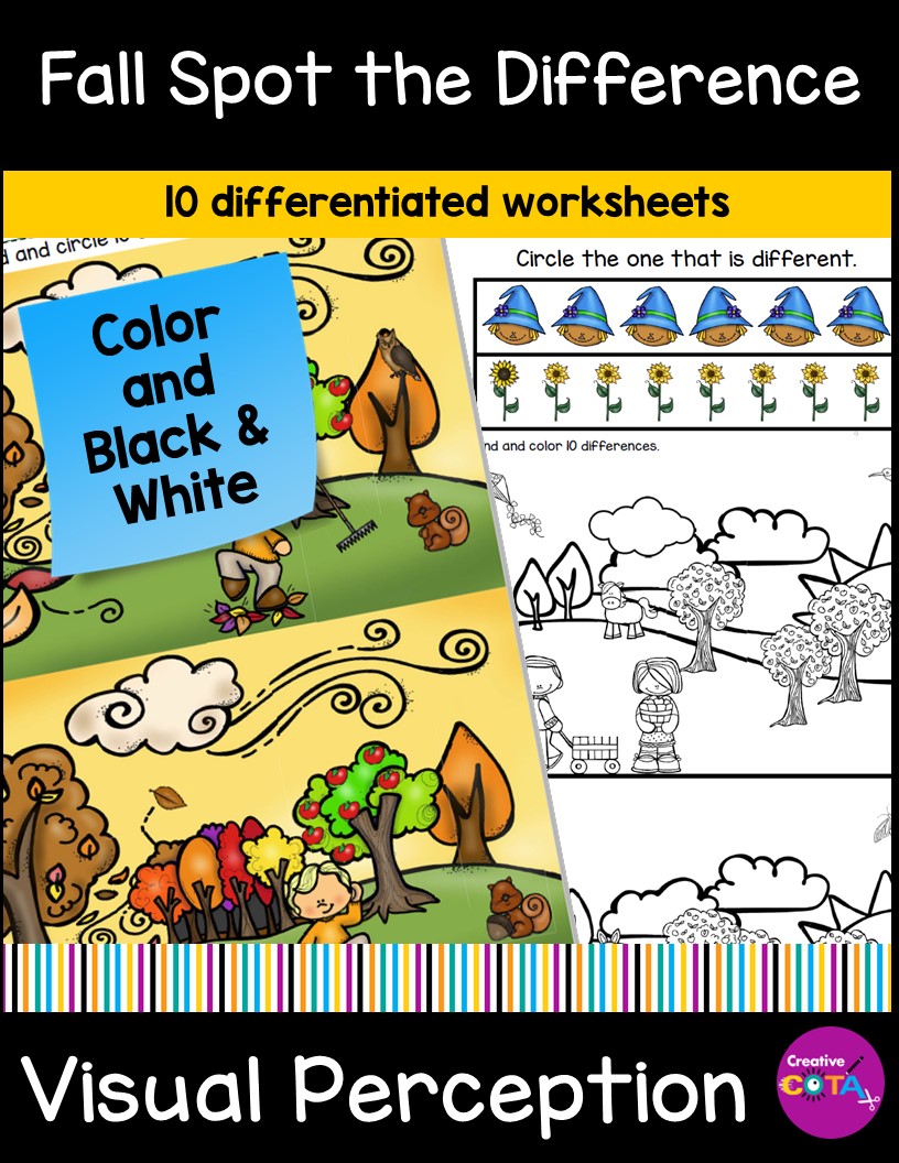 Visual Perception Spot the Difference Fall Occupational Therapy ...
