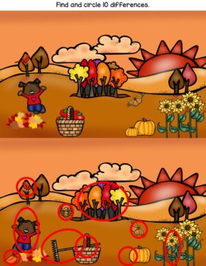 Visual Perception Spot the Difference Fall Occupational Therapy ...