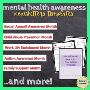 Mental Awareness Newsletter Templates.
