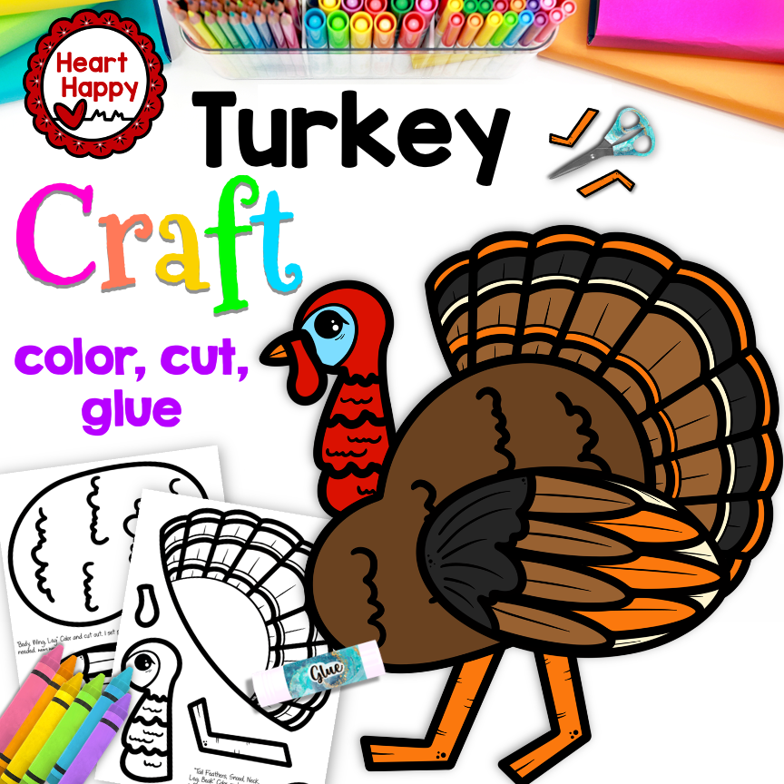 Turkey Craft | State Symbols | Thanksgiving Craft | Fall Craft