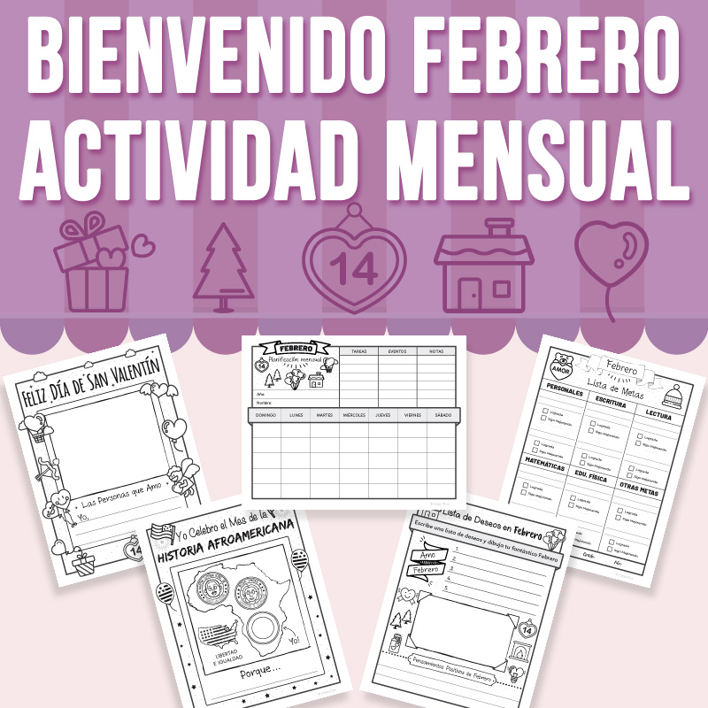 Bienvenido Febrero Actividad Mensual