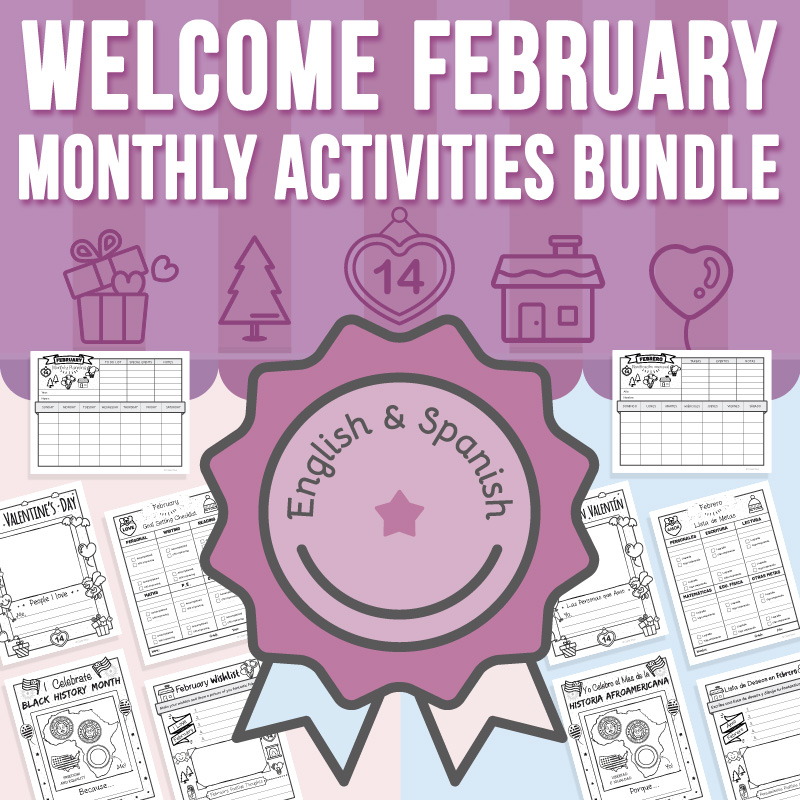 Welcome February Monthly Activities BUNDLE