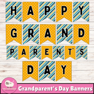 Grandparent's Day Banners | Happy Grandparent's Day Party DIY Decor ...