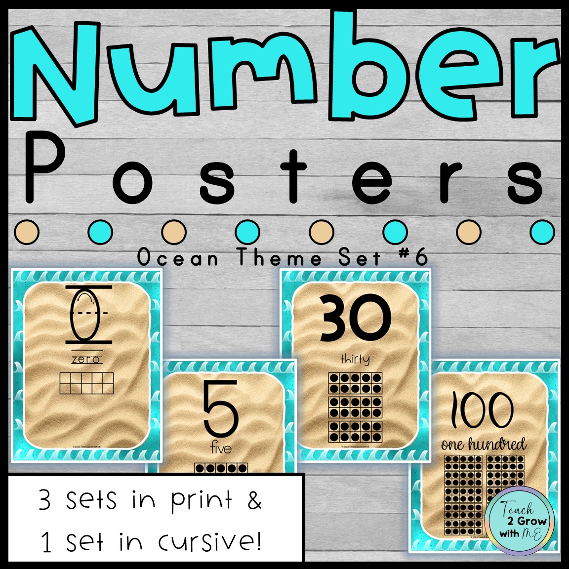 Number Posters 0-30 with Ten Frames Dinosaur Theme Classroom Decor Set ...