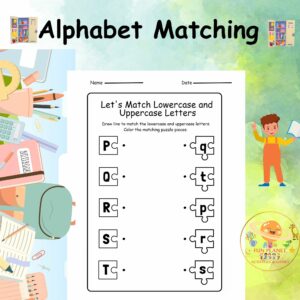 Alphabet puzzles back to school (matching)