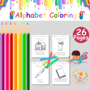 Alphabet A to Z Coloring Worksheet