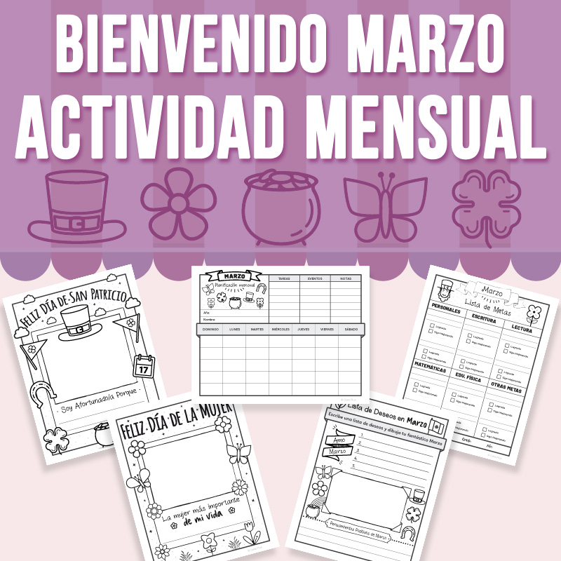 Bienvenido Marzo Actividad Mensual