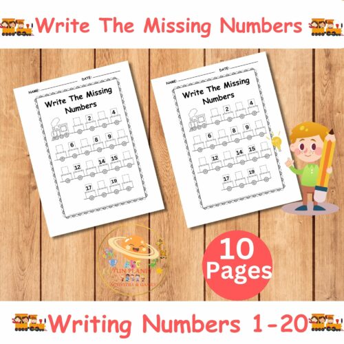 Write The Missing Numbers 1 to 20 | Made By Teachers