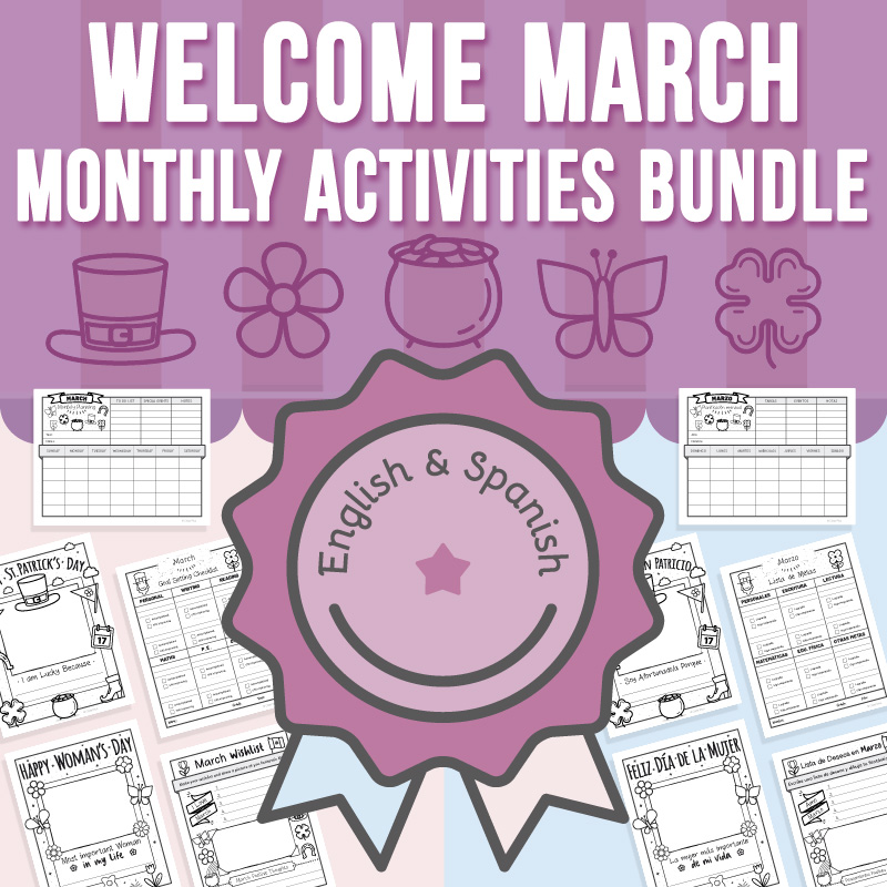 Welcome March Monthly Activities BUNDLE