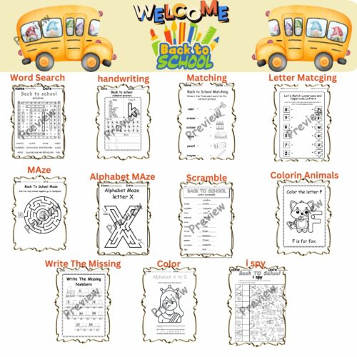 Back to School Alphabet Puzzle Bundle | Made By Teachers