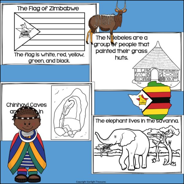 Zimbabwe Mini Book for Early Readers - A Country Study - Made By Teachers