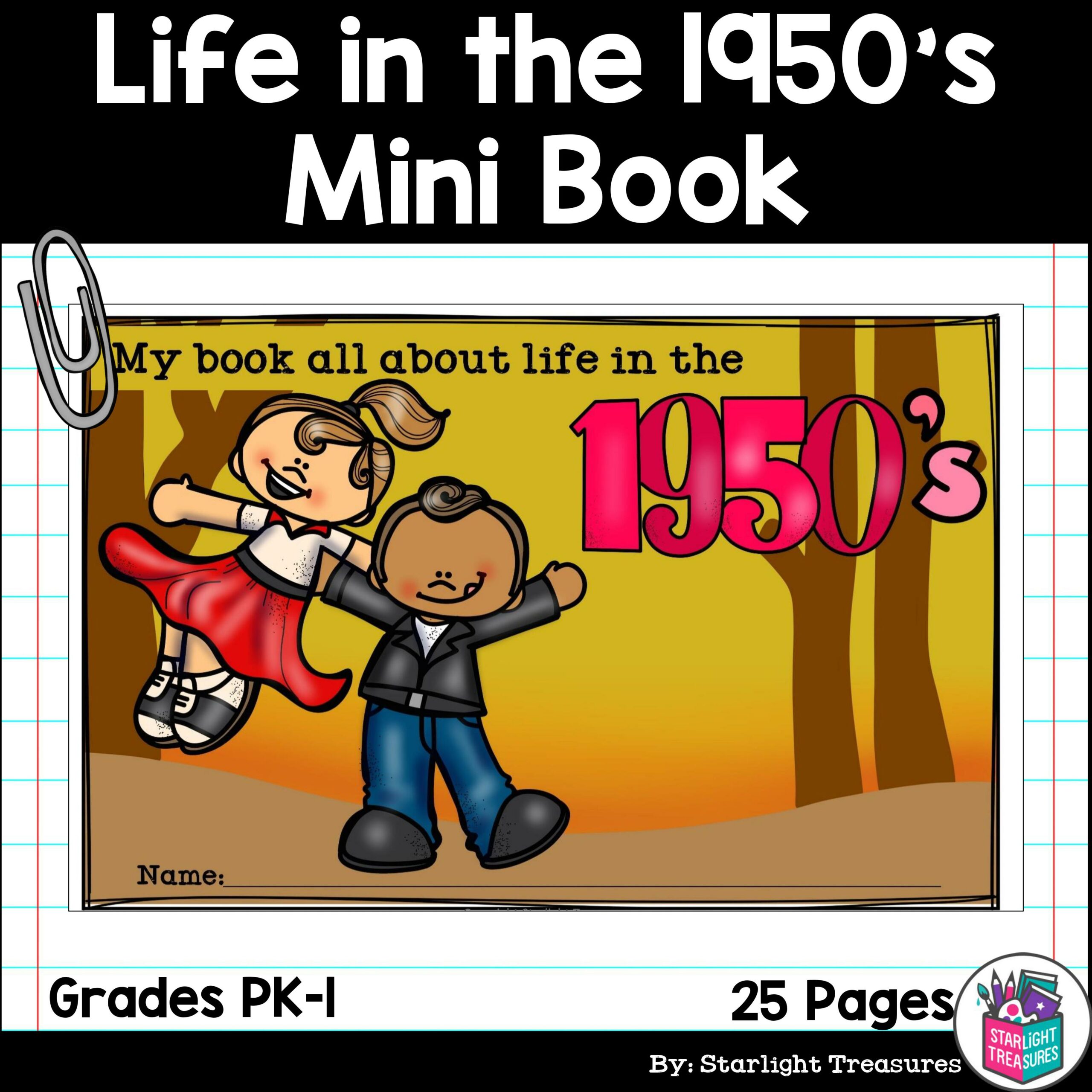 Decades: Life in the 1950s Mini Book for Early Readers