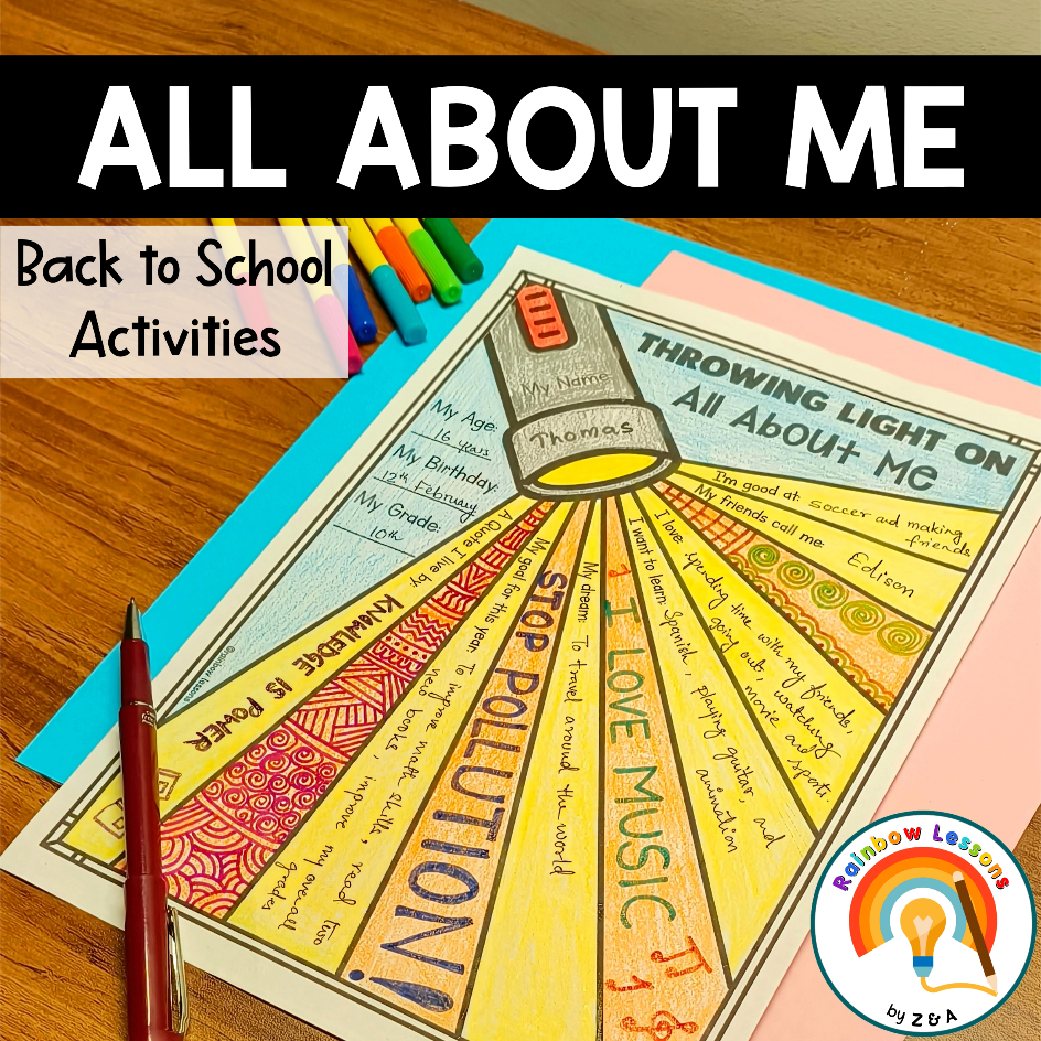 All About Me Printables Middle School