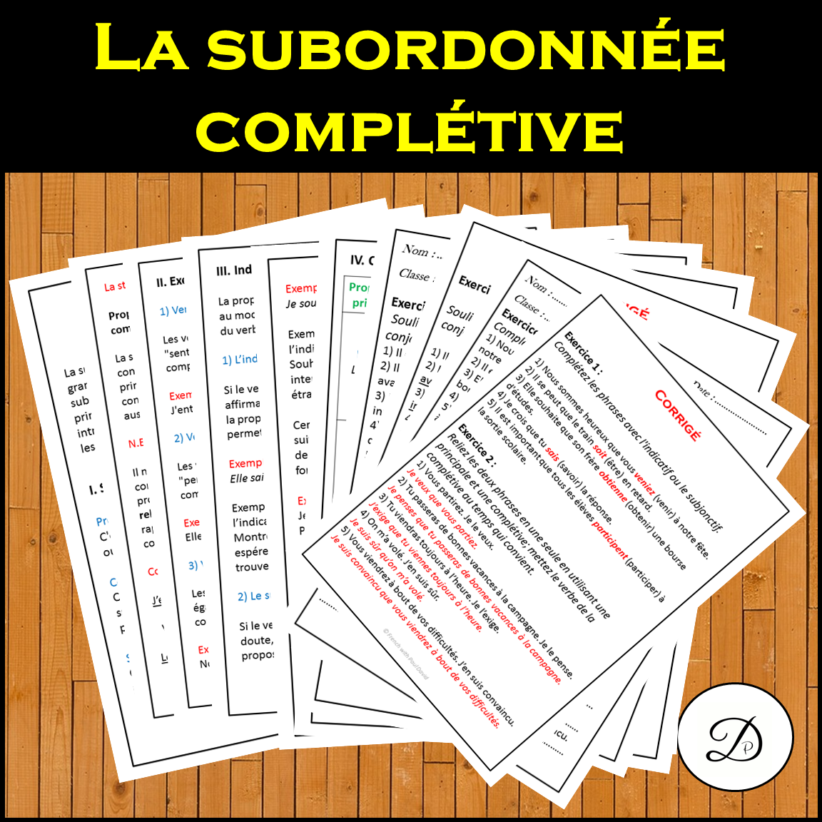 La subordonnée complétive: Explications et exercices corrigés