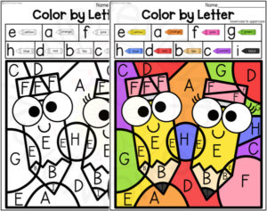 Color by Code Alphabet Back to School | Made By Teachers