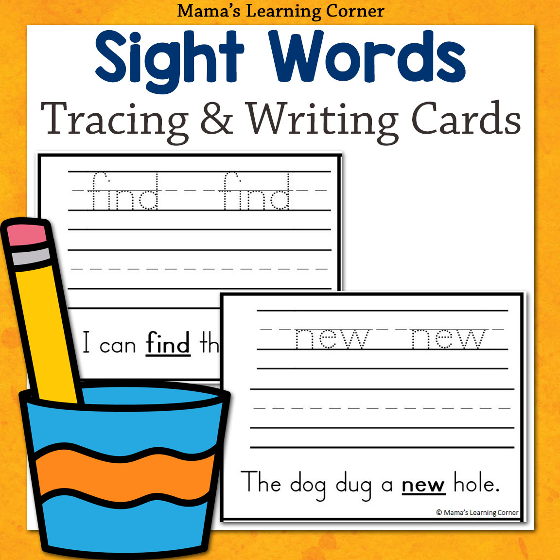 Sight Word Tracing and Writing Cards