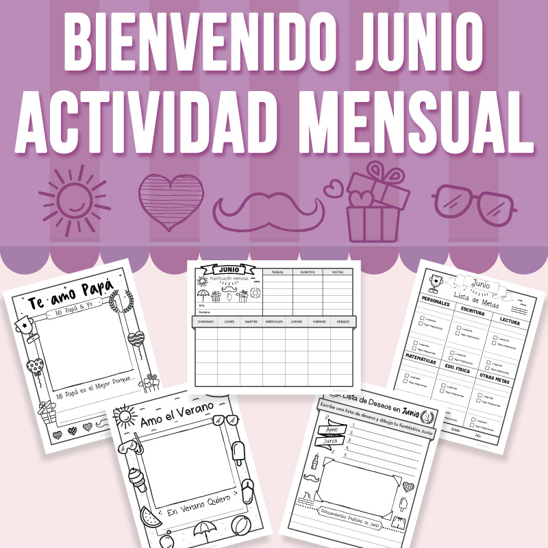 Bienvenido Junio Actividad Mensual