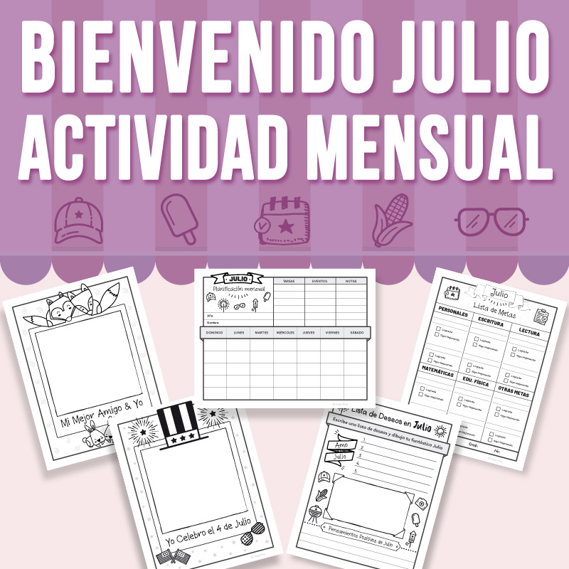 Bienvenido Julio Actividad Mensual