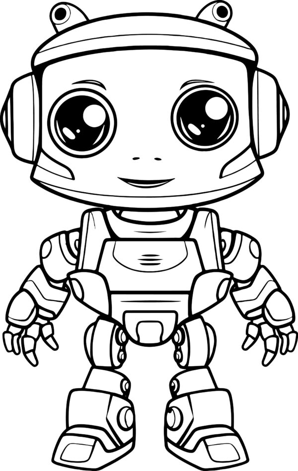 Robot Coloring Book: EASY & FUN Robot Pages Book For Kids - Made By ...
