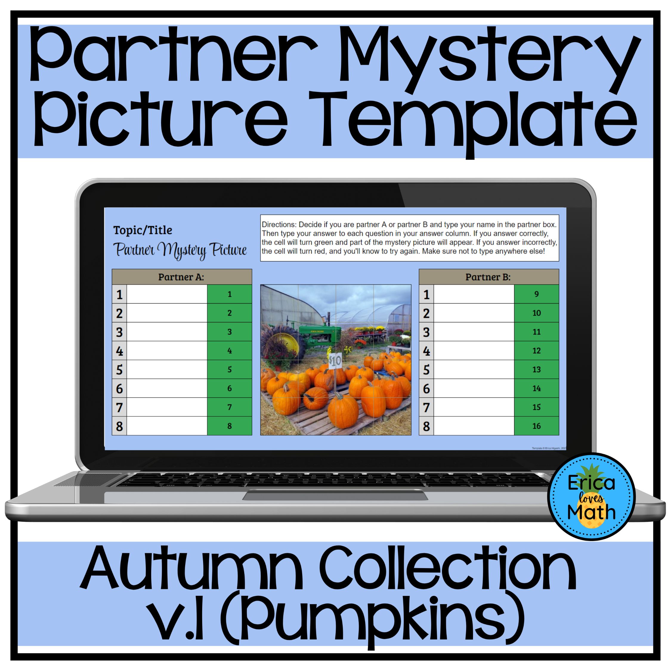 Editable Digital Partner Activity Template (Autumn v.1)