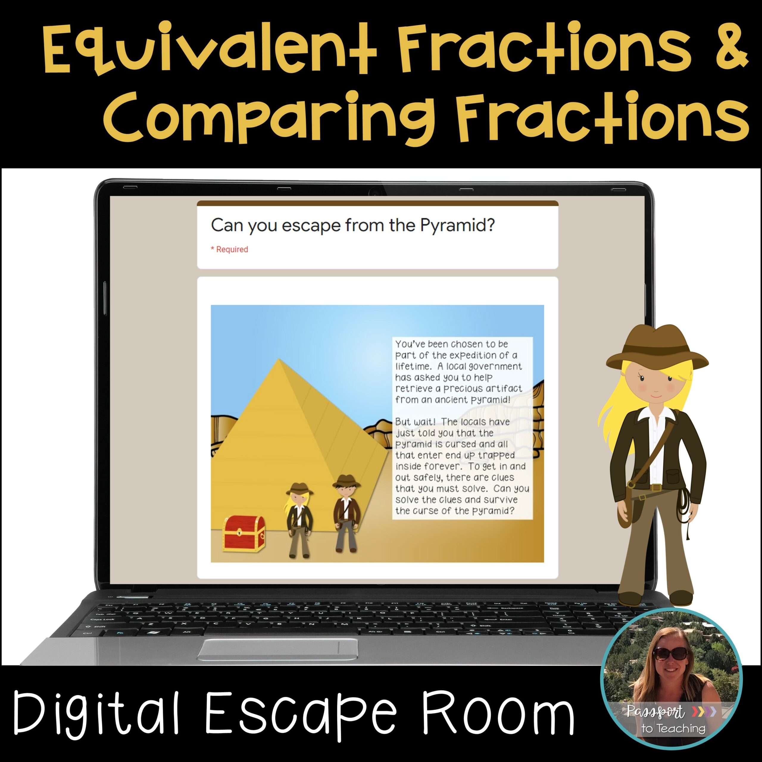 Equivalent Fractions and Comparing Fractions Digital Escape Room