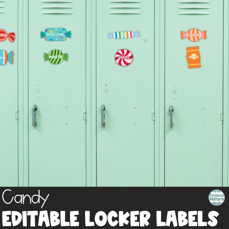 Labels For Lockers Candy Theme Locker Labels - Editable Cubby Tags - Sweet Shoppe ...