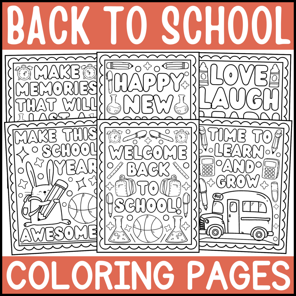 Back to School Coloring Pages | Back to School Coloring Sheets - Made ...