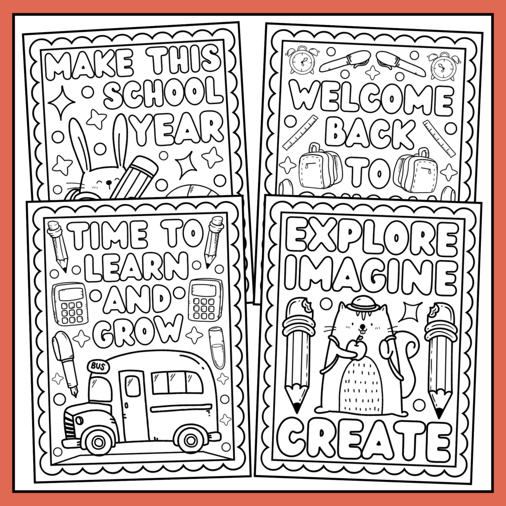 Back to School Coloring Pages | Back to School Coloring Sheets - Made ...