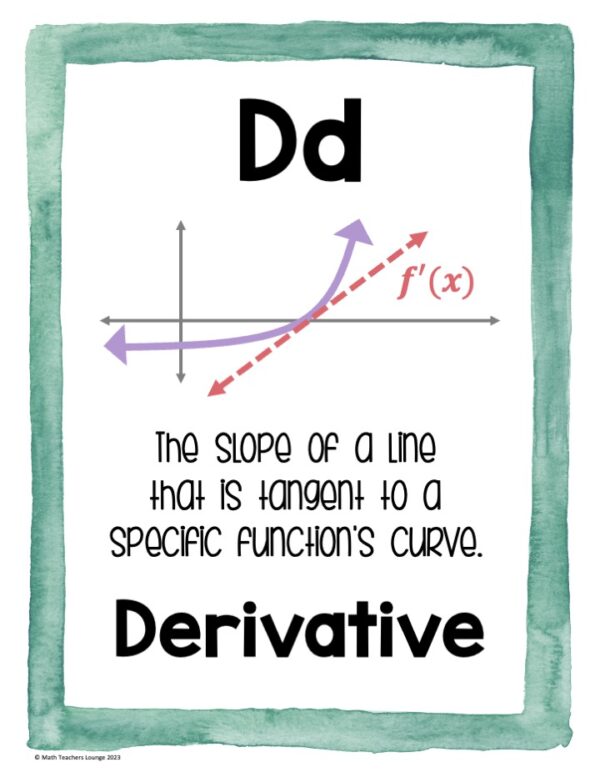 Calculus 2 Lettering Calculus Alphabet Posters - Made By Teachers
