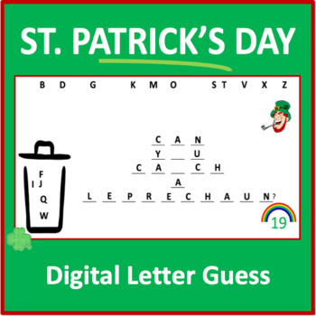 St. Patrick's Day Letter Guess - an interactive ELA game