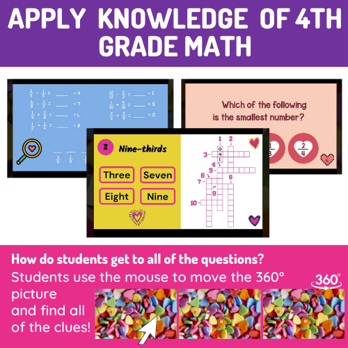 No Prep 4th Grade Math Escape Room | Valentine's Day | Digital ...