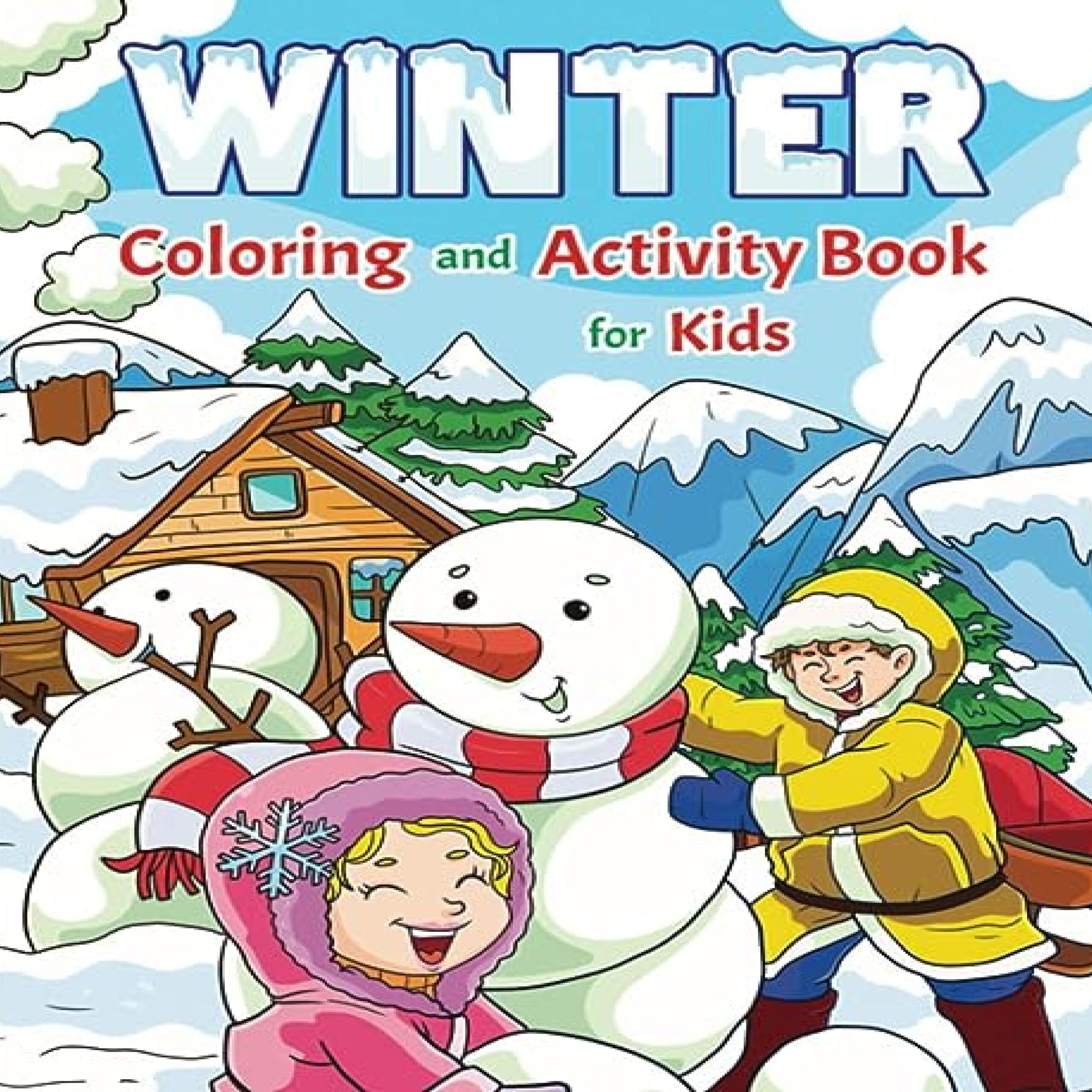 Winter Coloring and Activity Book : Coloring Pages , Mazes, Word Search ...