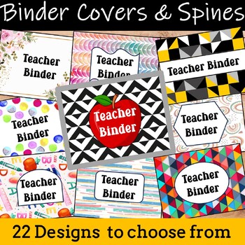 Teacher Binder +Covers, Spines and Tabs, Teacher Planner Back to School 2023- 24