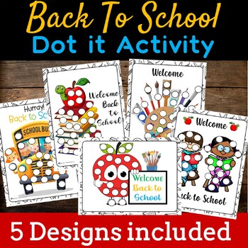Welcome Back to School Dot It activity| First Day of School Fine motor center