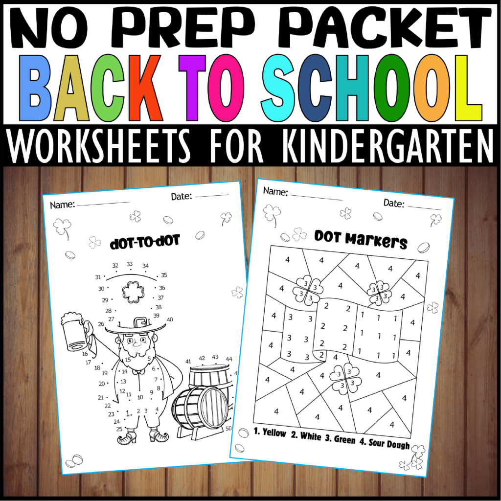 Back to School NO PREP Math and Literacy Packet - worksheets for ...
