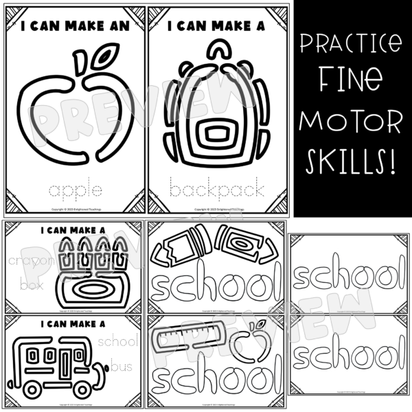 Back to School Play Dough Mats School Dough School Playdough School ...