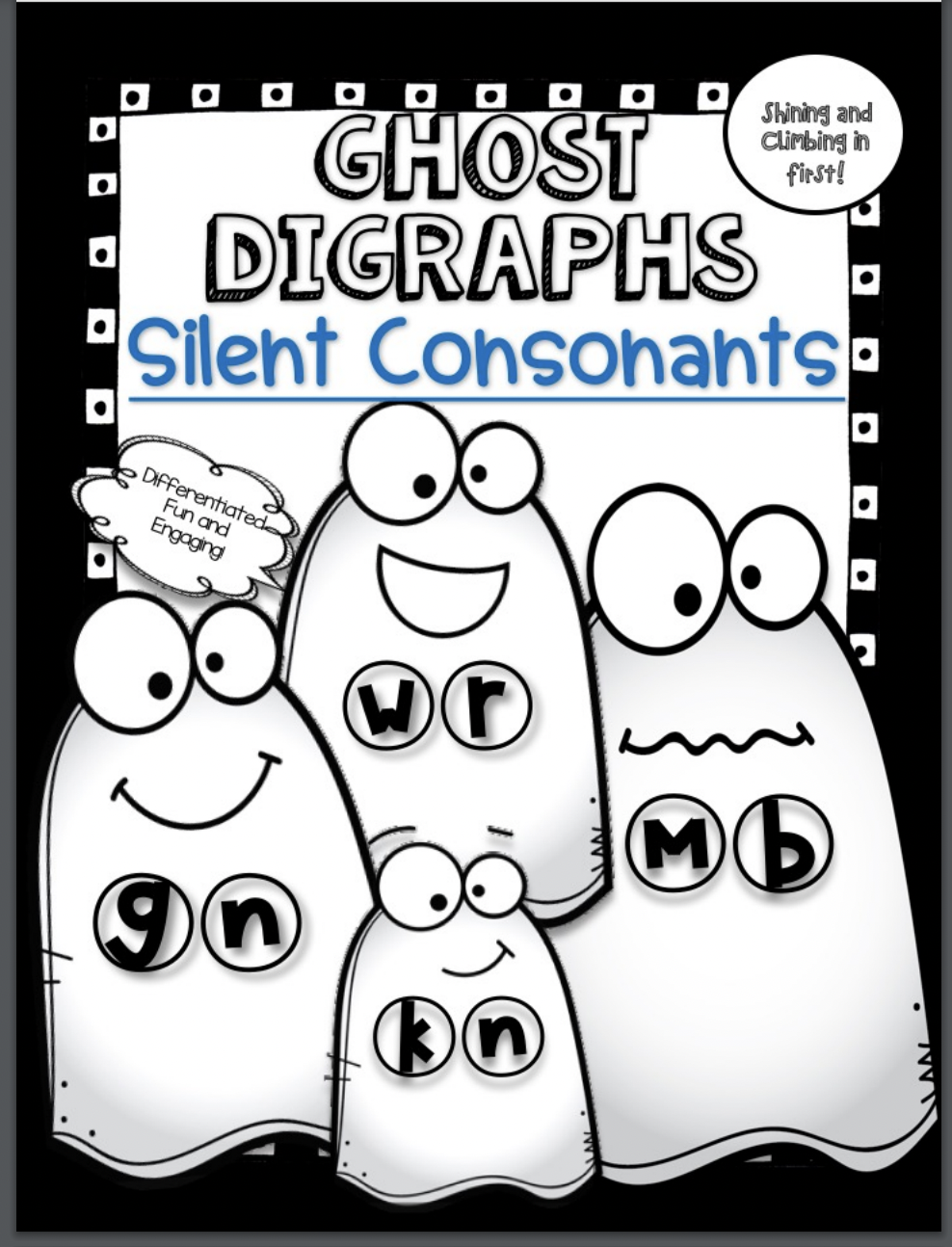 Silent Consonant Digraphs mb, gn, kn, and wr - Word Work! No Prep!