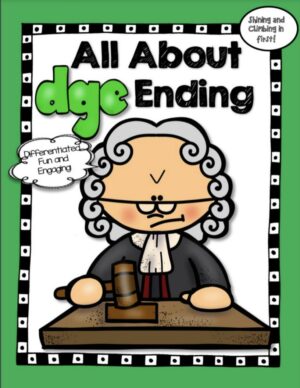 -dge Consonant Word Ending! - Word Work! No Prep!