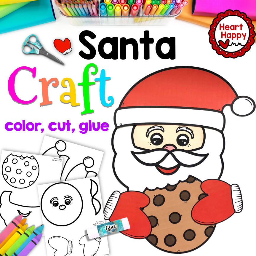 Santa with Cookie Christmas Craft