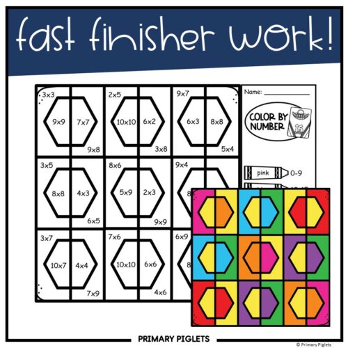 Back to School Multiplication Color by Number Code ABSTRACT Math ...