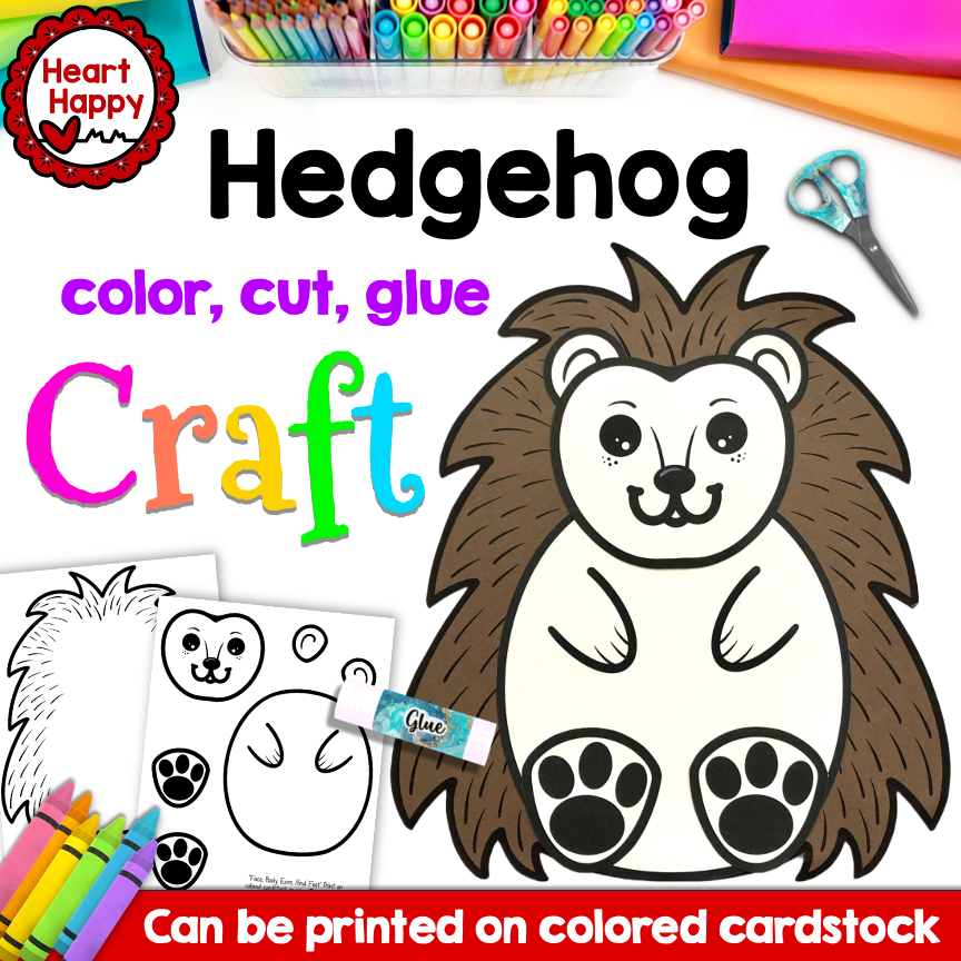 Hedgehog Craft | Forest Woodland Animal Craft | Fall Craft