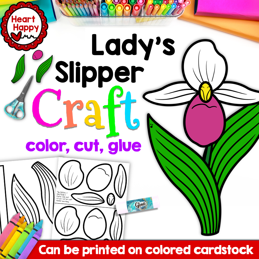 Lady's Slipper Flower Craft | Minnesota State Symbols | Summer Craft