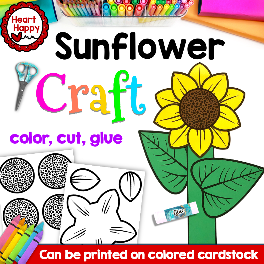 Sunflower Craft | Summer Craft | Fall Craft | Kansas State Symbols