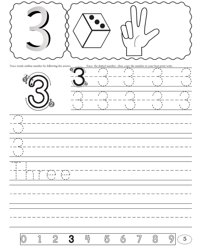9 In Letters Learn Numbers 0 to 9: Fun and Easy Handwriting Practice Worksheet ...