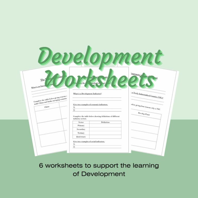 Geography Development Worksheets - Made By Teachers