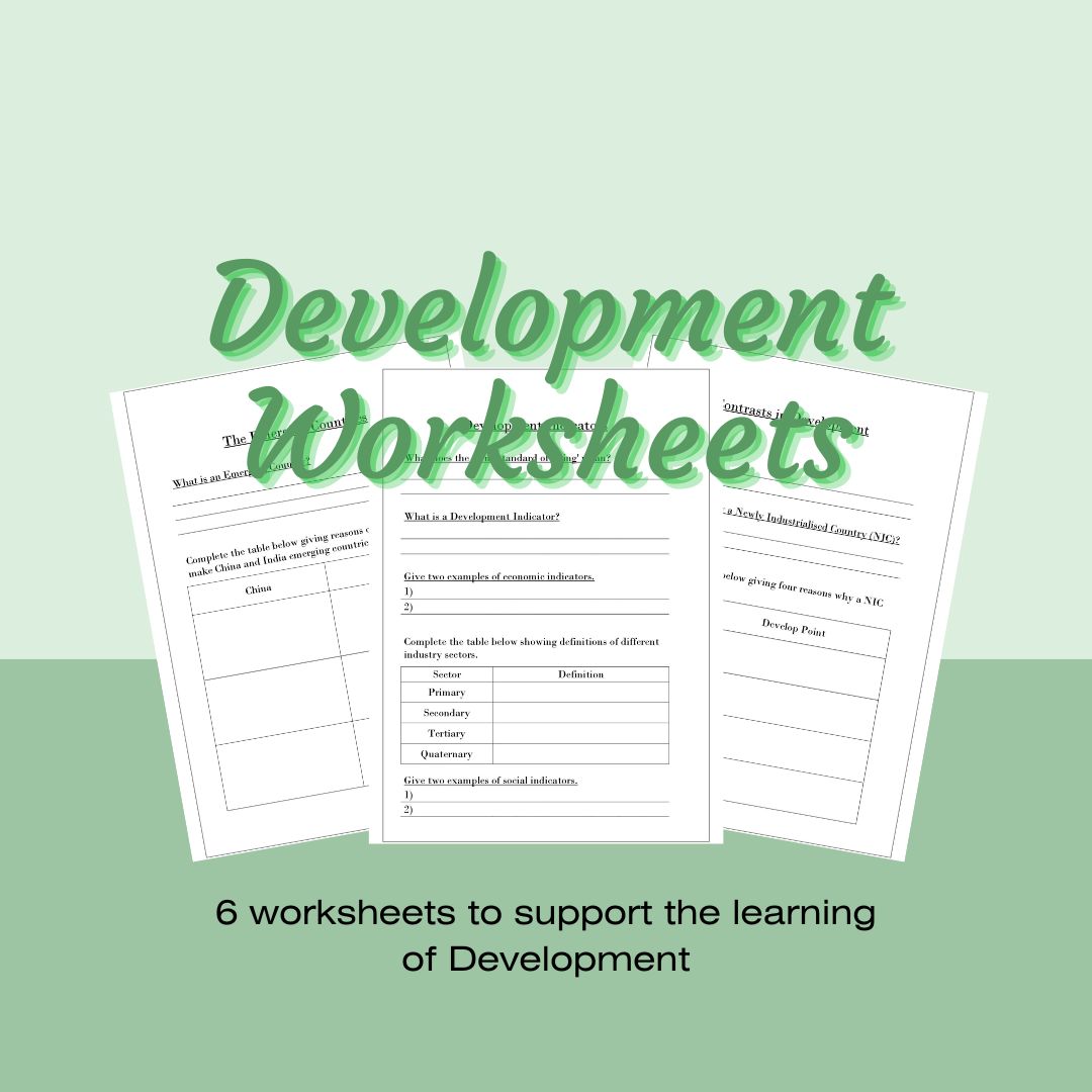 Geography Development Worksheets